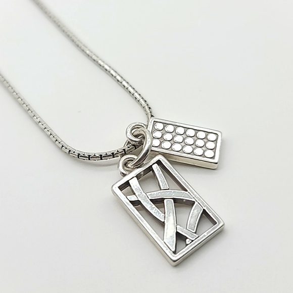 Brighton "Meridian Zenith Lg" Silver Neck w/ Swarovski Crystal & Openwork Charms - Picture 8 of 11